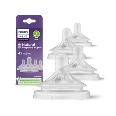 Philips Avent Natural Response Nipple Slow Flow Flow 2 4Pack SCY96244