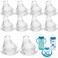 10Pack Sippy Spouts Compatible with NUK Active Cup and Learner Cup Soft Silicone Sippy Cup Replacement Nipples No Spill Bottle to Cup Transition Spouts BPA Free Variable Flow