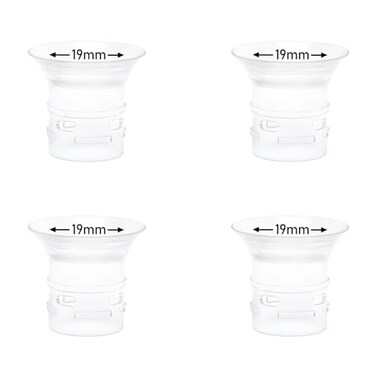 4pcs Flange Insert 19mm Compatible with eufy S1 ProS1E10E20 Wearable Breast Pump Replace for eufy Breast Pump Sizing Insert Fit for Breast Pump Replacement Parts