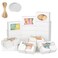 COTOPHER Soap Box 30Pcs Small Soap Packaging Boxes 35x235x12 Inch Mini Kraft Boxes with Window Soap Boxes for Homemade Soap Candy Chocolate Bakery Cookies Soap Packaging