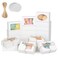 COTOPHER Soap Box 30Pcs Small Soap Packaging Boxes 35x235x12 Inch Mini Kraft Boxes with Window Soap Boxes for Homemade Soap Candy Chocolate Bakery Cookies Soap Packaging