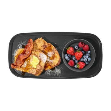 madesmart dipware Small Serving Plate Stackable Removable Dip Bowl for Salsa Queso Salad Olives Dishwasher Microwave Safe Multipurpose Plate Bowl Carbon