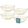 Posh Setting Gold Glitter Plastic Serving Bowls 8oz 4 Pack Square Disposable Containers for Party Table Chips Candy Buffet and Salad