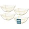 Posh Setting Gold Glitter Plastic Serving Bowls 8oz 4 Pack Square Disposable Containers for Party Table Chips Candy Buffet and Salad