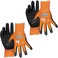 KLEIN TOOLS 60579 Work Gloves Knit Dipped Cut Resistant ANSI A1 Nitrile Coated Gloves NylonSpandex Touchscreen Capable Small 2Pair
