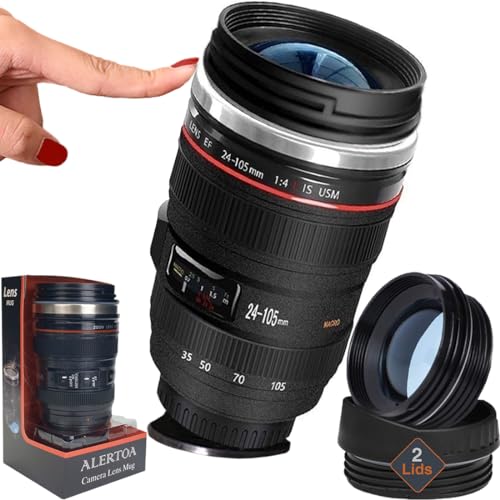 alertoa Alertoa Lens Mug Nonslip Grip Suction 135 Oz Food Grade Stainless Steel Cup Travel Magic 135 oz