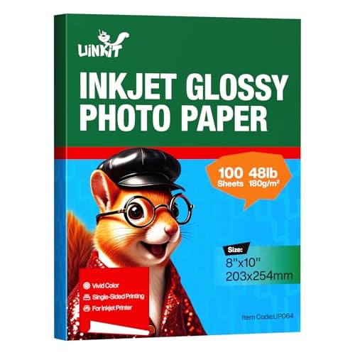 يو إن كيت Uinkit Glossy Inkjet Photo Paper 8x10 inch