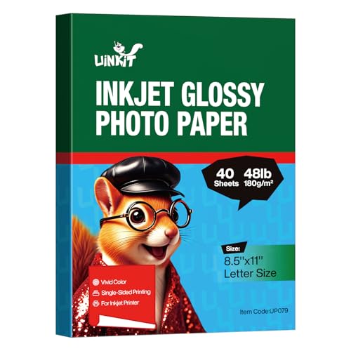 يو إن كيت Uinkit Bright Single Sided Glossy Photo Paper 85x11 Letter Size 180gsm 85x11