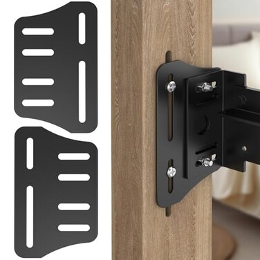 Linone 2PCS Heavy Duty Bed Frame AdapterConnector Plate for Headboard and Footboard Adjustable Metal Frame Modification Brackets