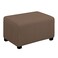 EasyGoing Stretch Ottoman Cover Folding Storage Stool Furniture Protector Soft Rectangle slipcover with Elastic BottomOttoman SmallBrown