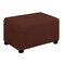 EasyGoing Stretch Ottoman Cover Folding Storage Stool Furniture Protector Soft Rectangle slipcover with Elastic BottomOttoman SmallCoffee