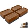 ANNKUT Furniture Risers 15 inch Rectangle Adjustable Risers Blocks for Bed Sofa Table and Couch LiftingHeavy Duty Support Up to 1300 Lbs 4 PackBrown