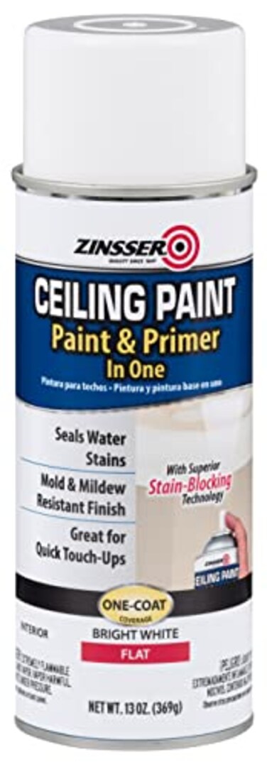 Zinsser Ceiling Acrylic Paint Primer in One 13 oz Flat White