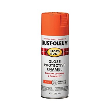 RustOleum 214084 Stops Rust Spray Paint 12 oz Gloss Orange