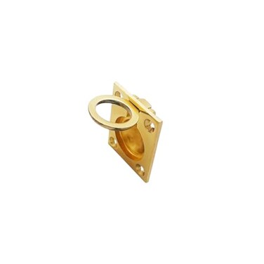 QCAA Solid Brass Flush Ring Pull 365 x45 mm Polished Brass US3 1 Pack