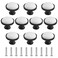 WMYCONGCONG 10 Pcs Black Kitchen Cabinet Knob Round Knobs 1333mm Dresser Cupboard Drawer Knobs Black White Ceramic Drawer Pulls Knobs Wardrobe Door Pull Handle for Home Office