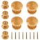 Luomorgo 8 Pcs Natural Wood Dresser Knobs Round Wooden Cabinet Knobs Mushroom Drawer Knobs Pulls for Cabinets Cupboard 1 Diameter 78 Height