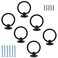 Luomorgo 6 Pcs Matte Black Ring Pull Handle Knobs Modern Dresser Drawer Pulls for Kitchen Cabinet Cupboard Chest Metal Drawer Drop Ring Pulls