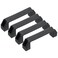 PATIKIL Plastic Pull Handles 150mm Hole Centers 4 Pcs Square Drawer Pulls Kitchen Hardware for Luggage Mechanical Equipment Door Cupboard Handle Black