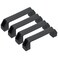 PATIKIL Plastic Pull Handles 150mm Hole Centers 4 Pcs Square Drawer Pulls Kitchen Hardware for Luggage Mechanical Equipment Door Cupboard Handle Black