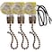 Akahttbn Ceiling Fan Light Switch Zing Ear ZE109TwoWire OnOff Control Pull Chain Switch Compatible with Hunter Ceiling Fans Wall Lamps Bronze Pull Chain 3 Pcs