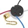 Ceiling Fan Switch Zing Ear ZE208s E89885 3 Speed 4 Wire Pull Chain Switch Fan Light Switch Replacement Part with 4 PreInstalled WiresBrass Chain