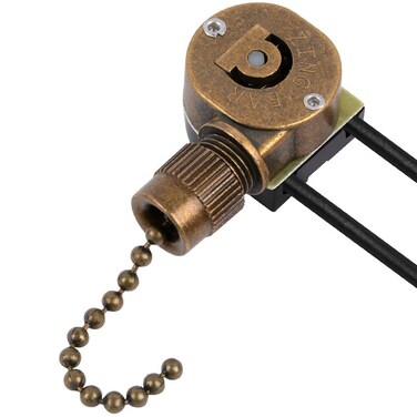 Hunter Ceiling Fan Light Switch ZE109M Pull Chain OnOff Switch Bronze Chain
