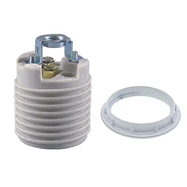 Keyless Porcelain Threaded Socket with HickeyTWDRTDD Medium Base E26 Threaded Keyless Porcelain SocketBrackets IPS 1827