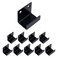 Coshar 10Pcs Tile Display Wall Hanger Thicken Stainless Steel Flat J Hook Hanger Billboard Hook Fastener Black Inner Width 25mm