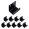 Coshar 10Pcs Tile Display Wall Hanger Thicken Stainless Steel Flat J Hook Hanger Billboard Hook Fastener Black Inner Width 25mm