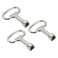 PATIKIL 125x7mm Triangle Socket Spanner Key 3 Pack Electrical Cabinet Gas Water Meter Key for Elevator Lift Door Triangle Panel Lock Silver