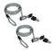 AOMGD 2Pcs 6 feet Laptop Lock Notebook Compatible Security Cable Lock with 2 Keys Two SetsSuitable for 3 7mm Keyholes