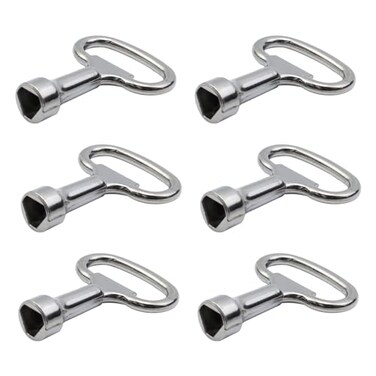 Antrader 20 x 15 Triangle Socket Spanner Key Matel Triangular Socket Universal Utility Keys for Triangle Panel Lock 6pcs Style 1