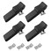 QWORK Rubber Draw Latch 4 Pack Flexible Black Soft Front Storage Rack Latch with Concealed Keeper for Cooler Cargo Box