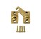 QCAA Solid Brass Shutter BarDoor Latch 78 x 2332 Polish Brass 1 Pack Made in Taiwan