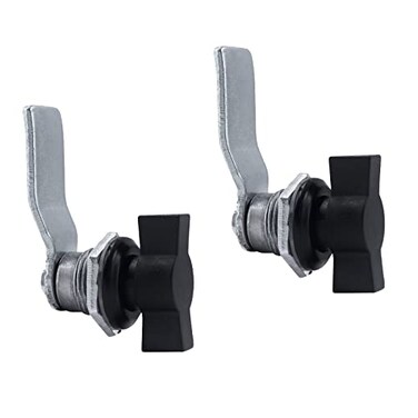 Moicstiy 2Pcs Thumb Operated Offset Cam Locks Black Handle NonLocking Compartment Lock Latch Keyless Twist Cabinet Replacement Lock for Mailbox Drawer RV Compartment Door