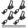 ETING 4Pack Toggle Clamp Latch 397Lbs Holding Capacity 4002 Pull Latch Clamps Black Adjustable Quick Release Hasp Clamps for Smoker Cabinet Boxes Case Trunk Jig Metal Toggle Latch Catch Set