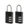Master Lock Black Combination Padlock Indoor Gym Locker Lock with Customizable 3Digit Code for Luggage Backpacks Cabinets 2 pk 647EC2