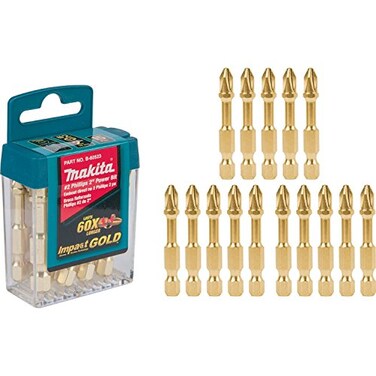 Makita B60523 Impact Gold 2 Phillips 2 Power Bit 15Pk
