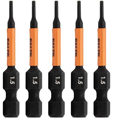 Hex 15mm Impact Driver Bit Railer Allen Wrench Drill Hex Bits 14 Quick Release S2 Steel 2 inch 15mm Hex Bits 5 Pack