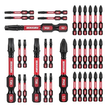 GEINXURN Impact Tough Phillips Square Torx 2 in Insert Driver Bits 35Pack Bulk T20T25PH2SQ2 Screwdriver Power Bits Set