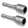 Hordion 2 Pcs Hex Nut Driver Bits 10mm 14 Hex Shank QuickChange Power Nut Driver for Electric Drill