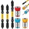 DTTIYXI 6PCS Screwdriver Head Magnetic Ring Set for Drill Drivers Standard Chucks Power Mag Bit Ring 14 Hex Shank S2 Steel Double Ended Phillips PH1 PH2 PH3 Bits 65mm 3IN Magnetizer