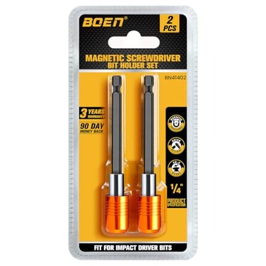boen 2PCS Magnetic Drill Bit Holder 4 Quick Change Drill Extension 14 Hex Shank for Impact Driver Screwdriver Bits Use