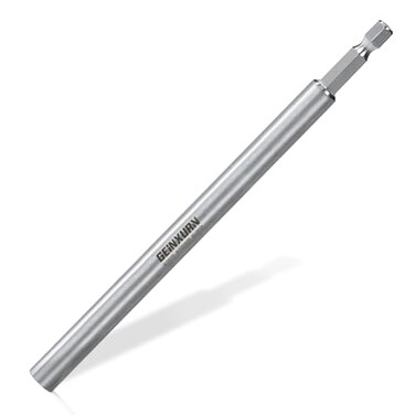 Geinxurn 1Pc 6Inches Stainless Screwdriver Bit Holders Extension Socket Drill Bit Magnetic Holder Hex Shank QuickChange Drill Bit Guide