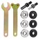 Mesee 6 in 1 Electric Drill Conversion Angle Grinder Adapter Connecting Rod Kit 6mm 10mm Arbor Mandrel Adapter with Spanner Variable Shaft Coupler Converter Tool