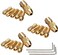 Mesee 3 Set 053mm Brass Drill Chuck Set Small Electric Drill Bit Collet Mini Twist Drill Chucks Adapter for Rotary Tools Fits 317mm Motor Shaft
