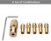 Mesee 3 Set 053mm Brass Drill Chuck Set Small Electric Drill Bit Collet Mini Twist Drill Chucks Adapter for Rotary Tools Fits 317mm Motor Shaft