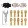MadYiboshi 15PCS Drill Chuck Collet Set 002in 013in Keyless Quick Replacement Kit compatible with Dremel Accessories Includes 4486 Rotary Tool and 4485 Brass Collet Metal Nut DIY