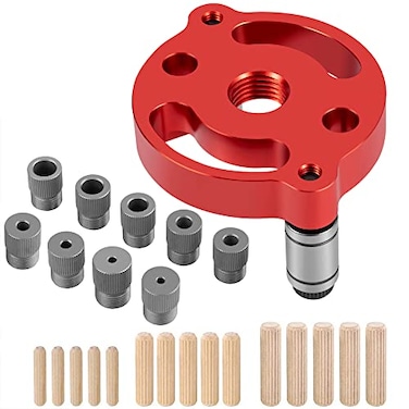 Self Centering Doweling Jig Dowel Drill Guide 2345678910mm Handheld Drill Guide for Straight Holes Wood Panel Hole Puncher Locator